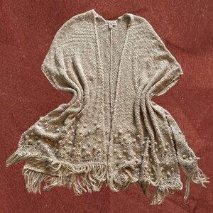 Fringed sleeveless Cardigan